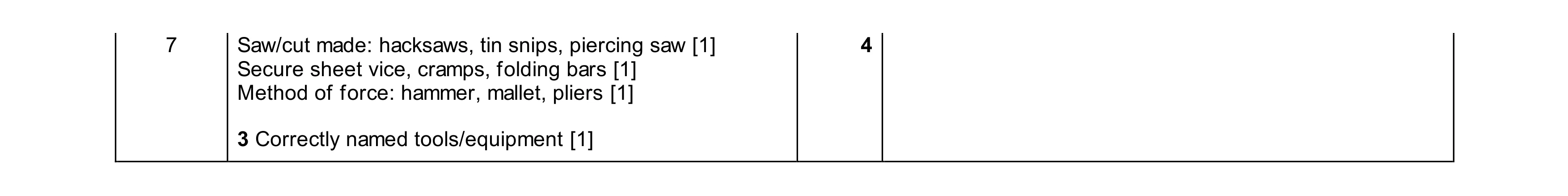 Mark scheme for question 470