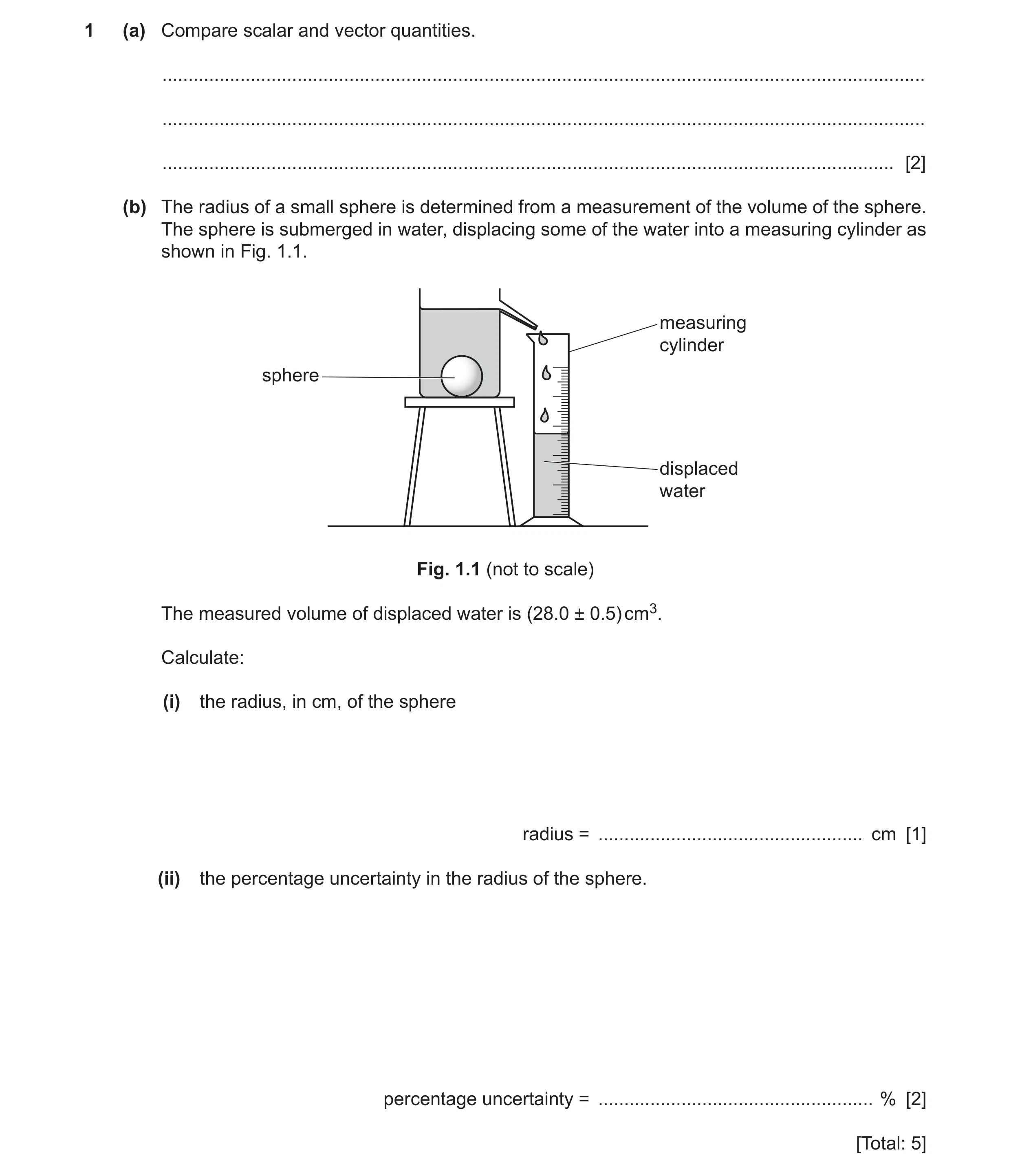 Question 15: (a) Compare scalar and vector quantities. .................................................................................................…