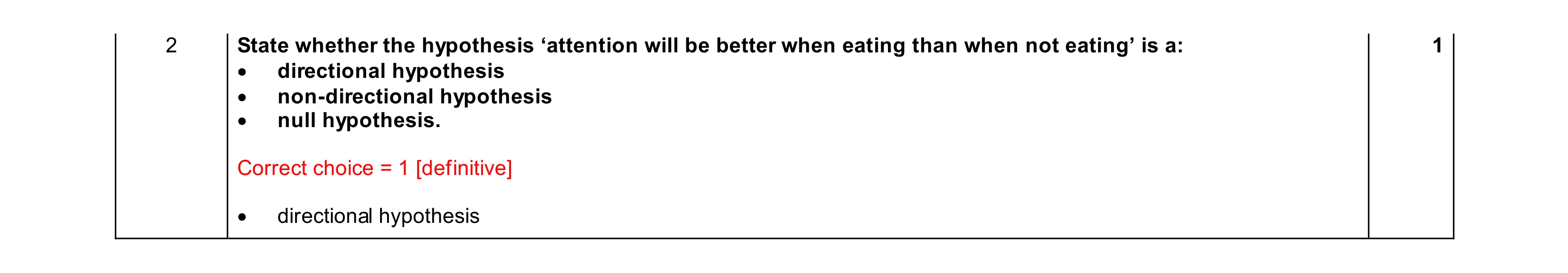 Mark scheme for question 491