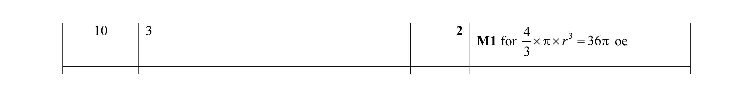 Mark scheme for question 4