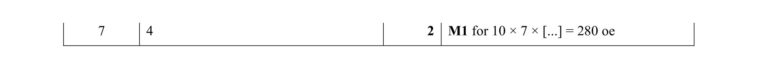 Mark scheme for question 77