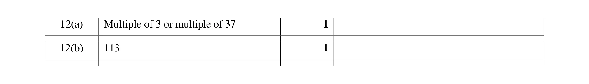 Mark scheme for question 138