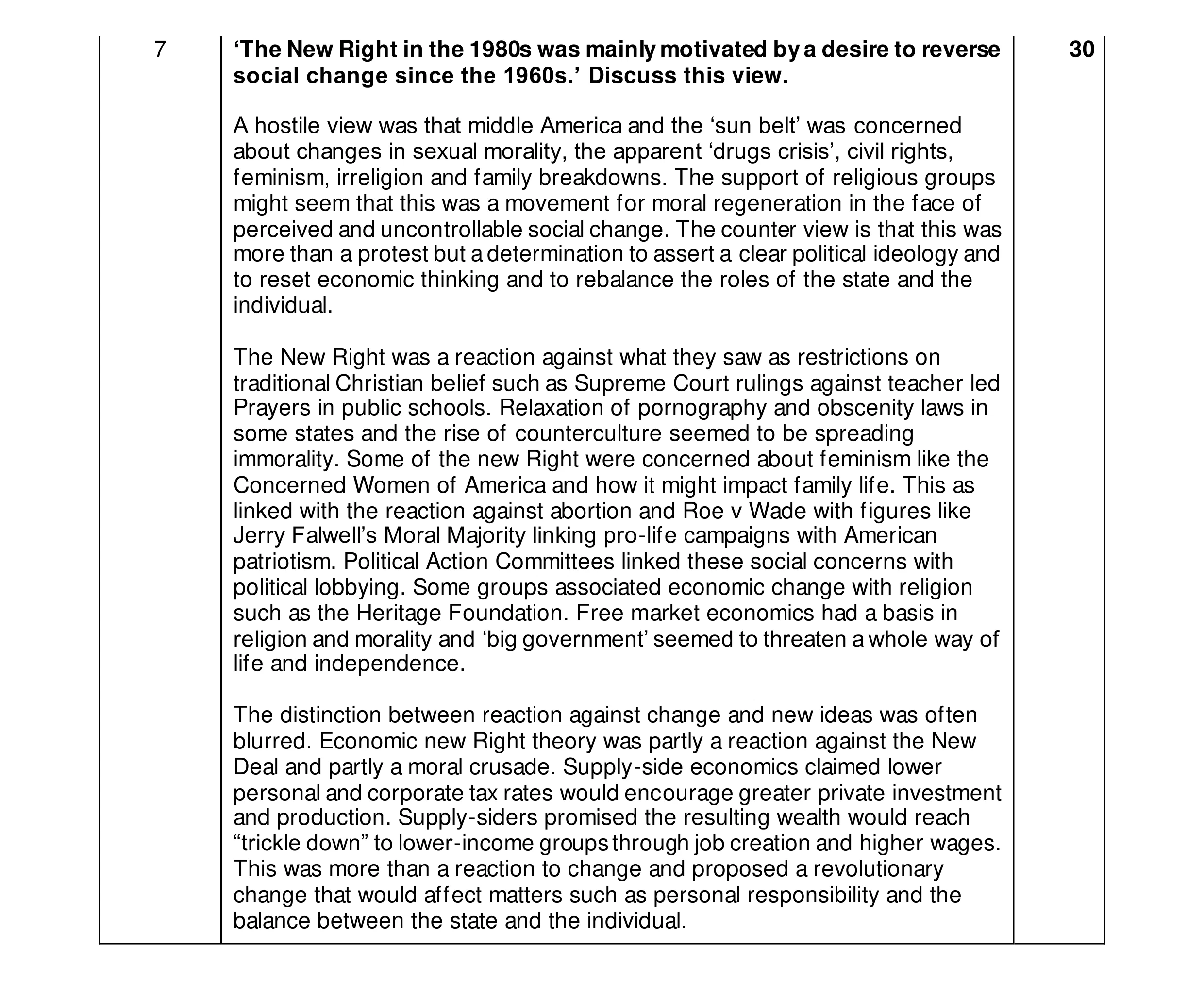 Mark scheme for question 33