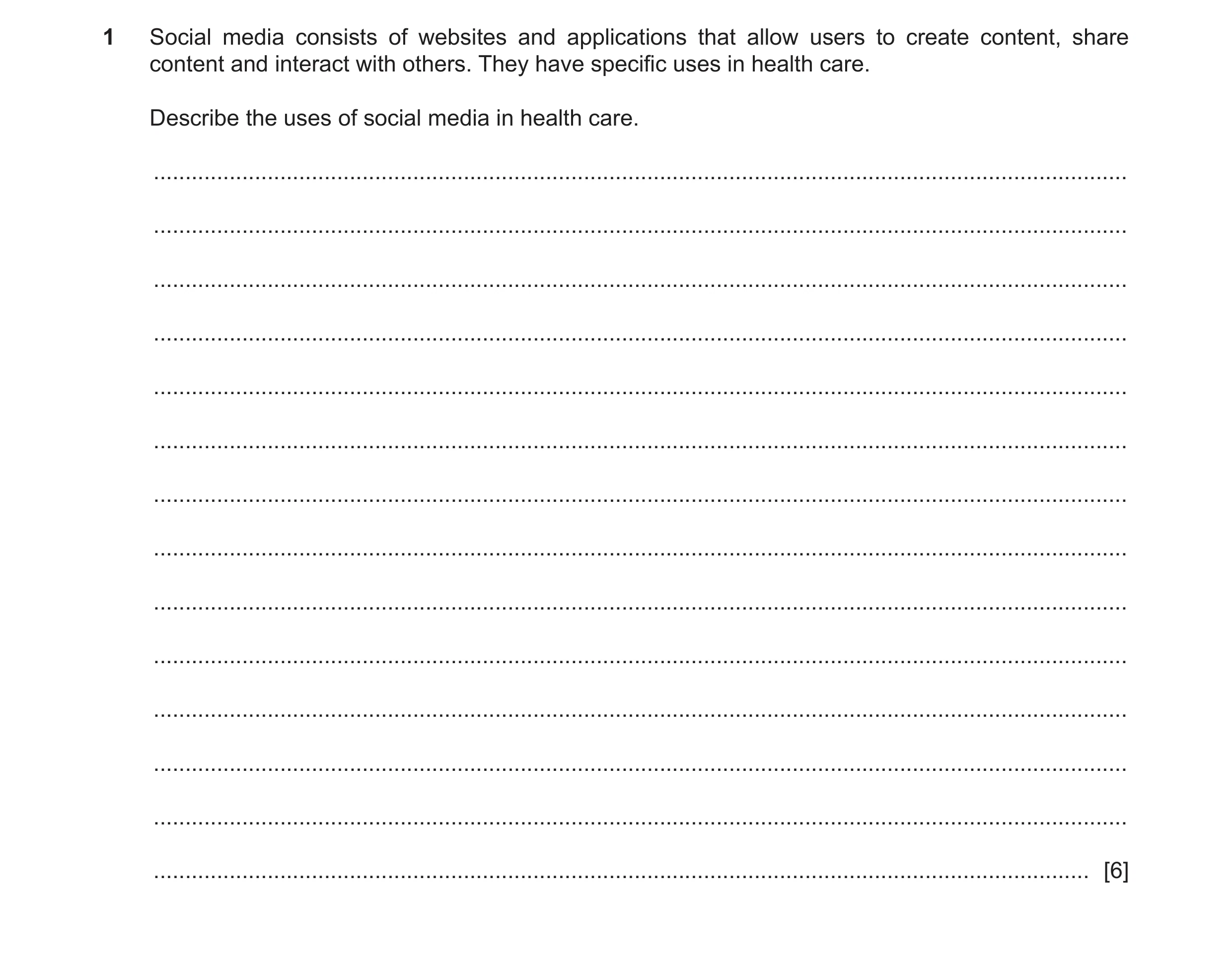 Question 19: Social media consists of websites and applications that allow users to create content, share content and interact with others. They have sp…