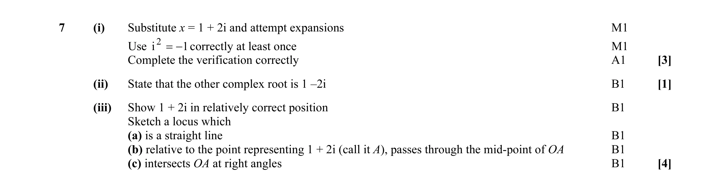Mark scheme for question 3