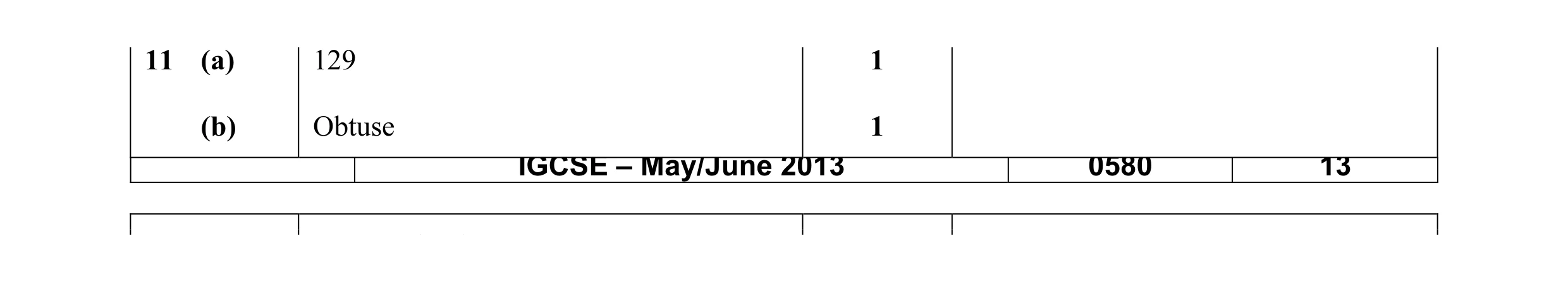 Mark scheme for question 37