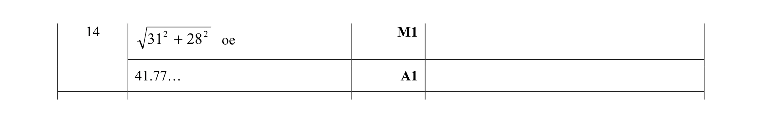 Mark scheme for question 24