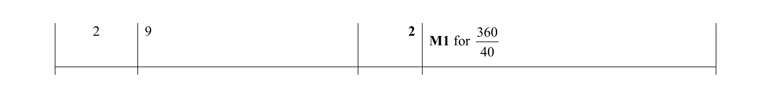 Mark scheme for question 9
