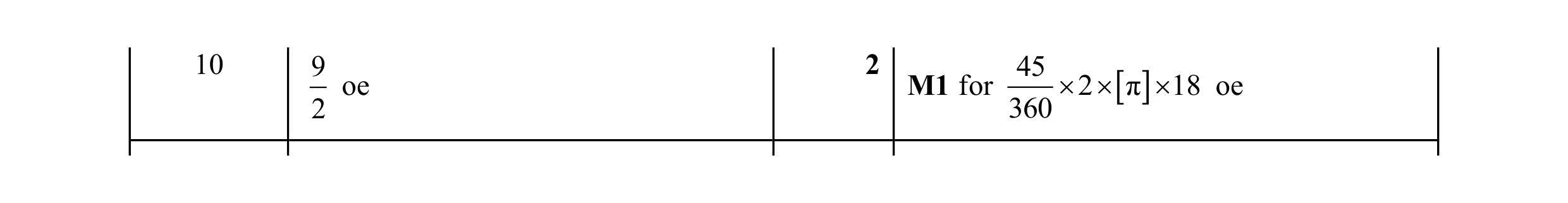 Mark scheme for question 48