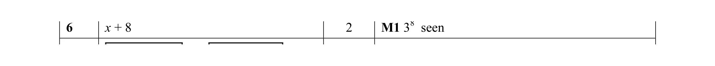 Mark scheme for question 3
