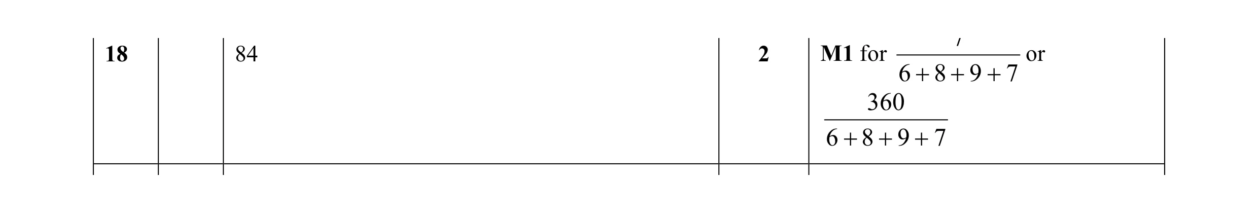 Mark scheme for question 7