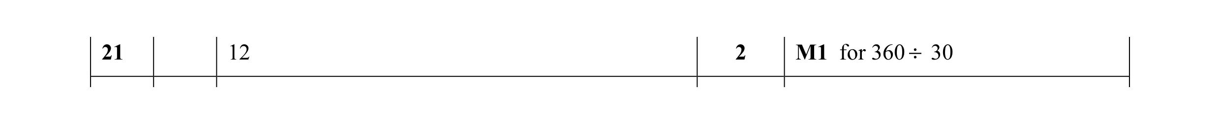 Mark scheme for question 44