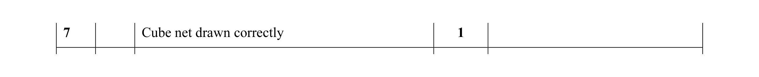 Mark scheme for question 9