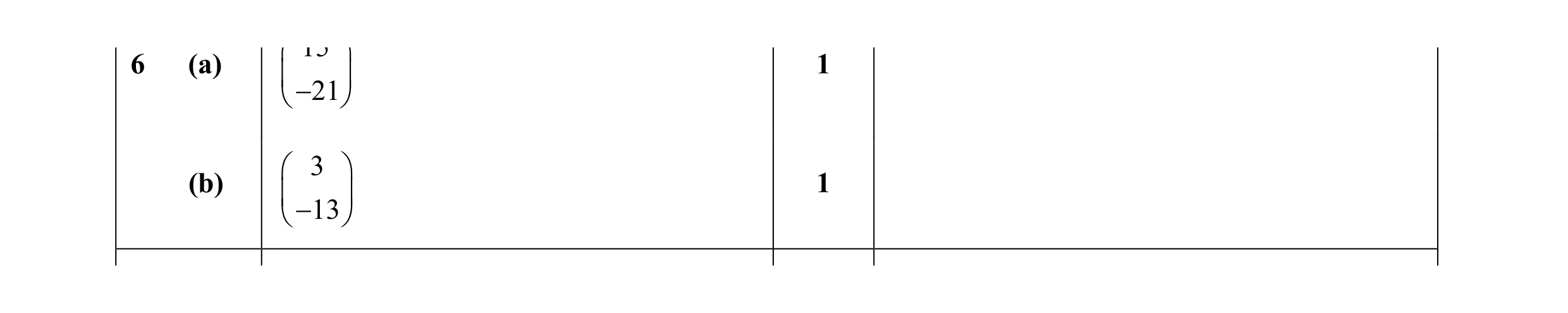 Mark scheme for question 39