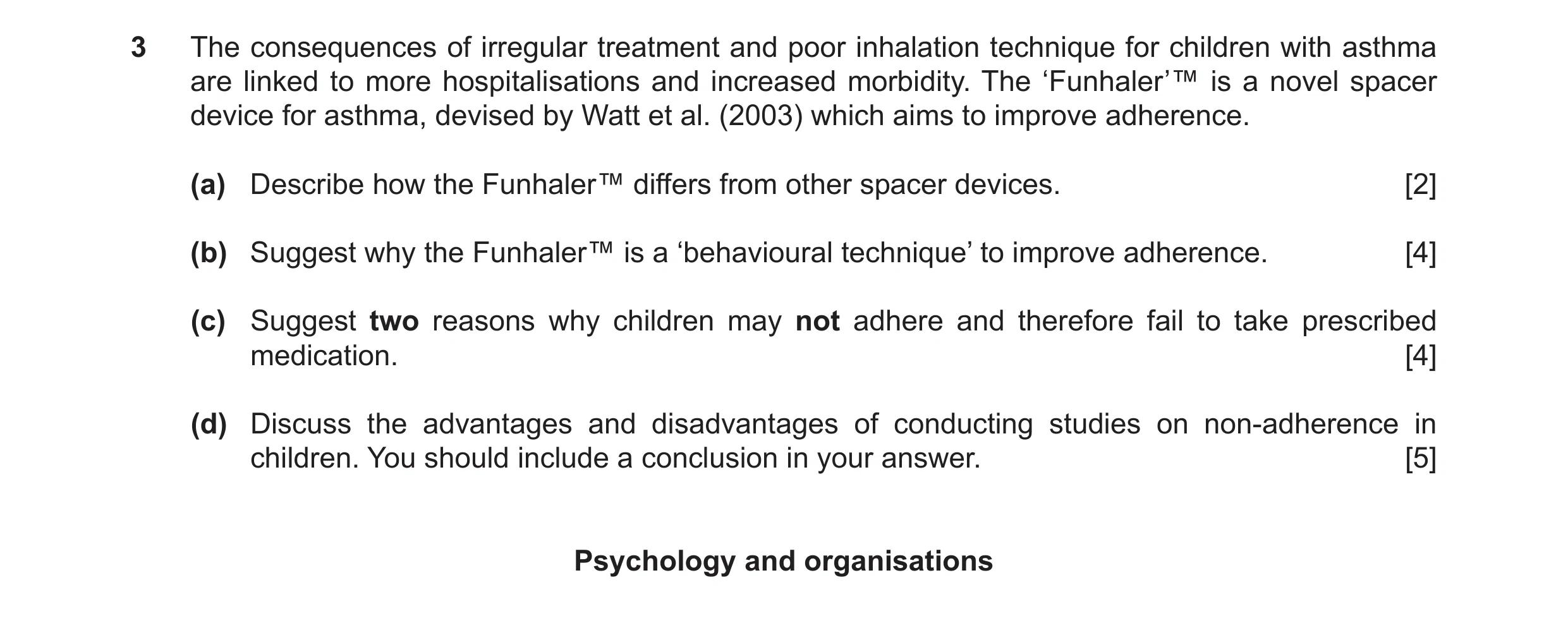 Question 13: The consequences of irregular treatment and poor inhalation technique for children with asthma are linked to more hospitalisations and incr…