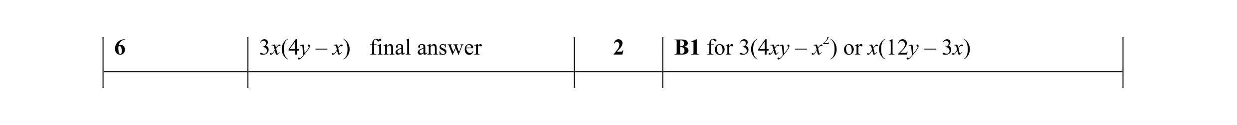 Mark scheme for question 38