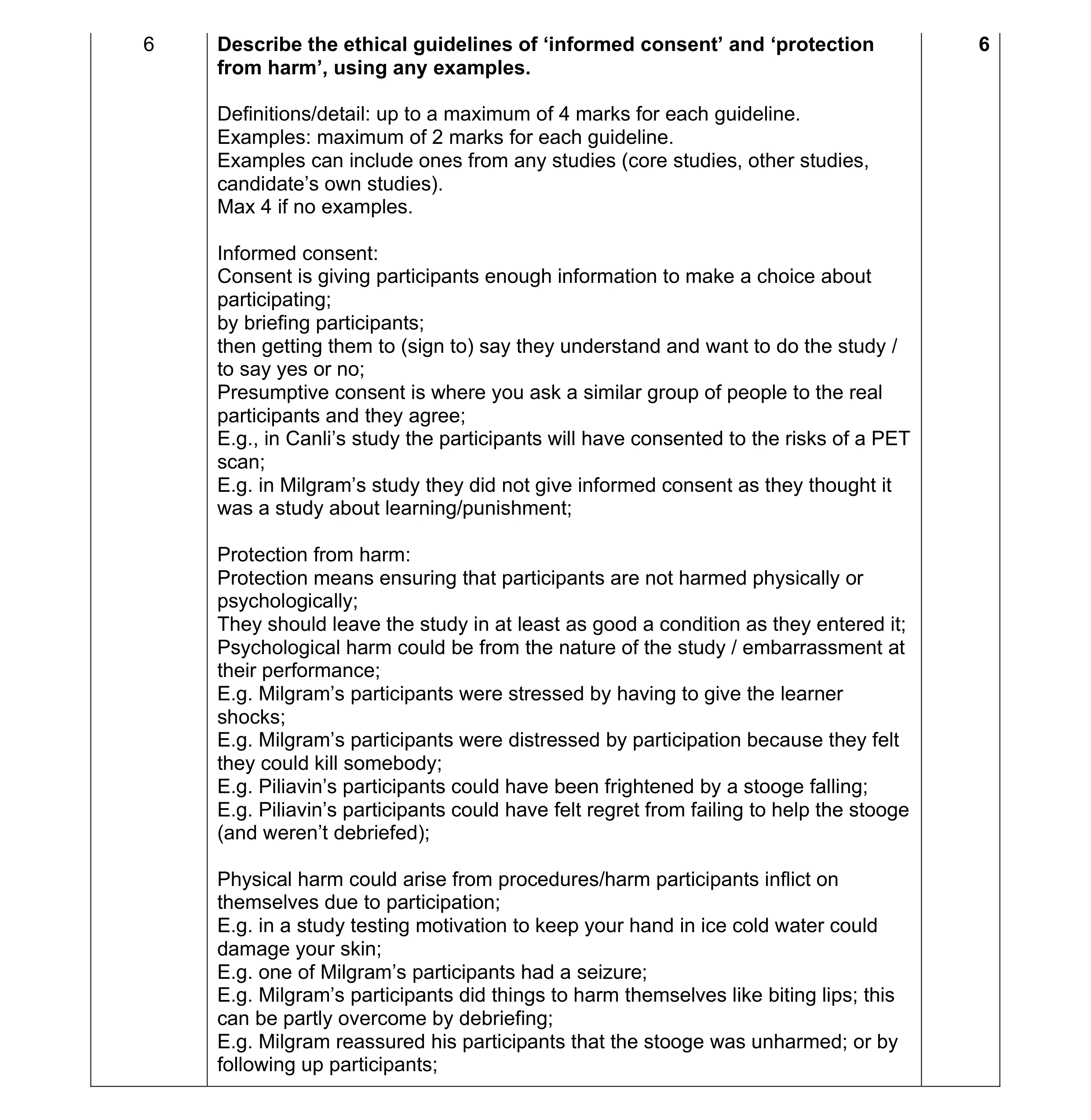 Mark scheme for question 346