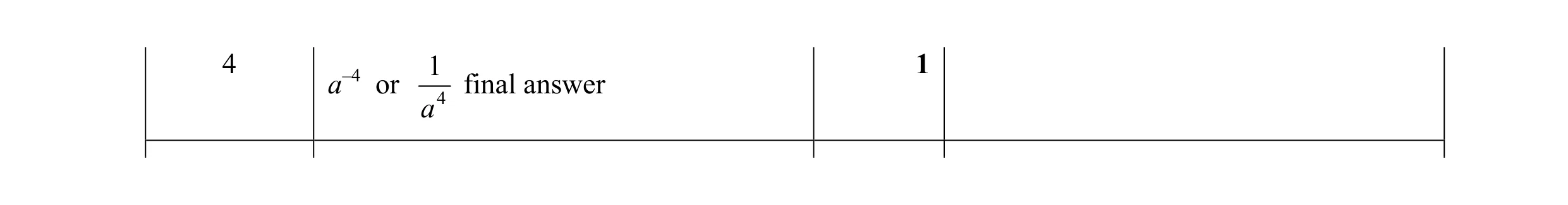 Mark scheme for question 9