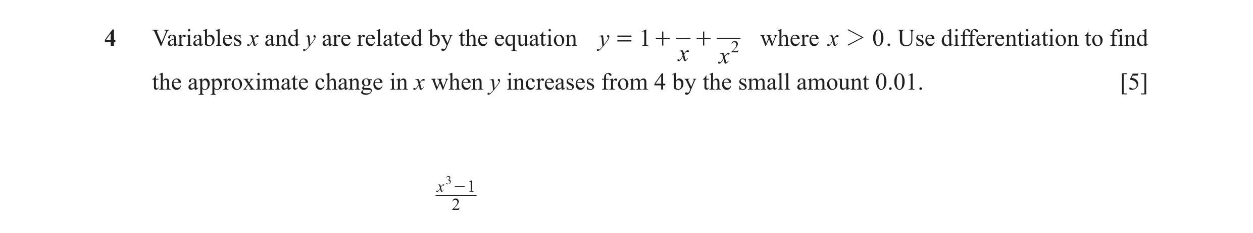 Question 13: Variables x and y are related by the equation y = 1 + + 2 where x 2 0 . Use differentiation to find x x the approximate change in x when y …