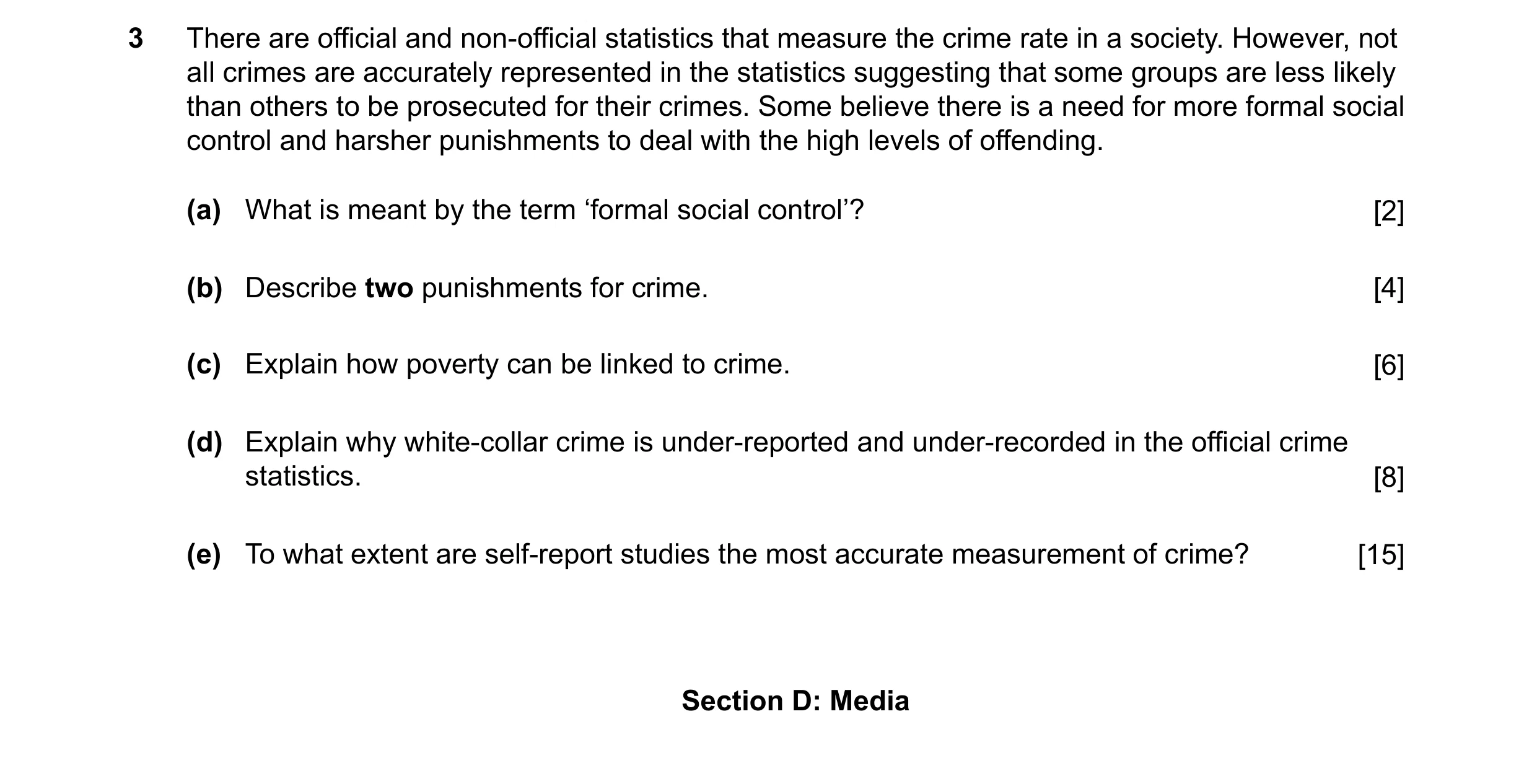 Question 18: There are official and non-official statistics that measure the crime rate in a society. However, not all crimes are accurately represented…