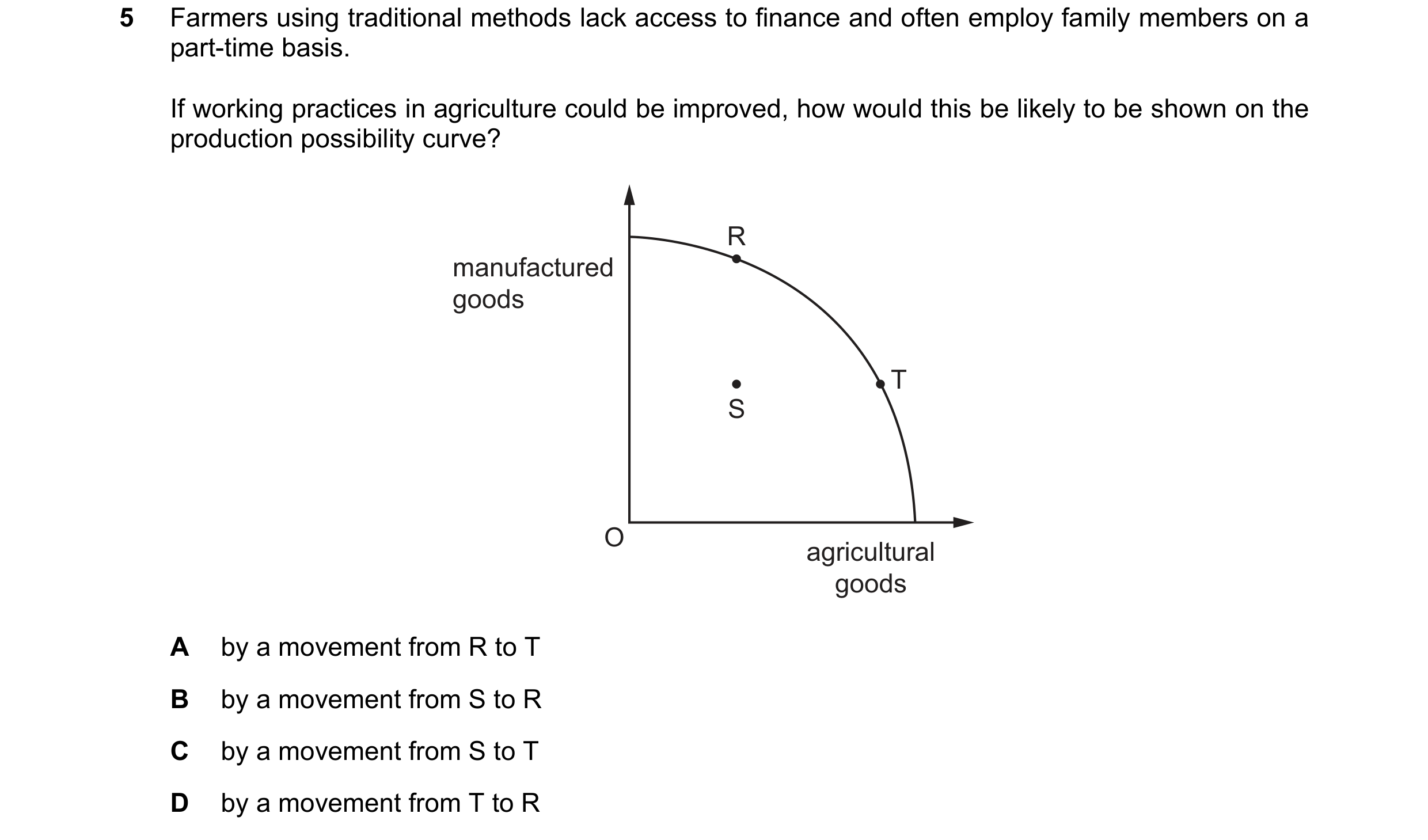 Question 137: Farmers using traditional methods lack access to finance and often employ family members on a part-time basis. If working practices in agri…