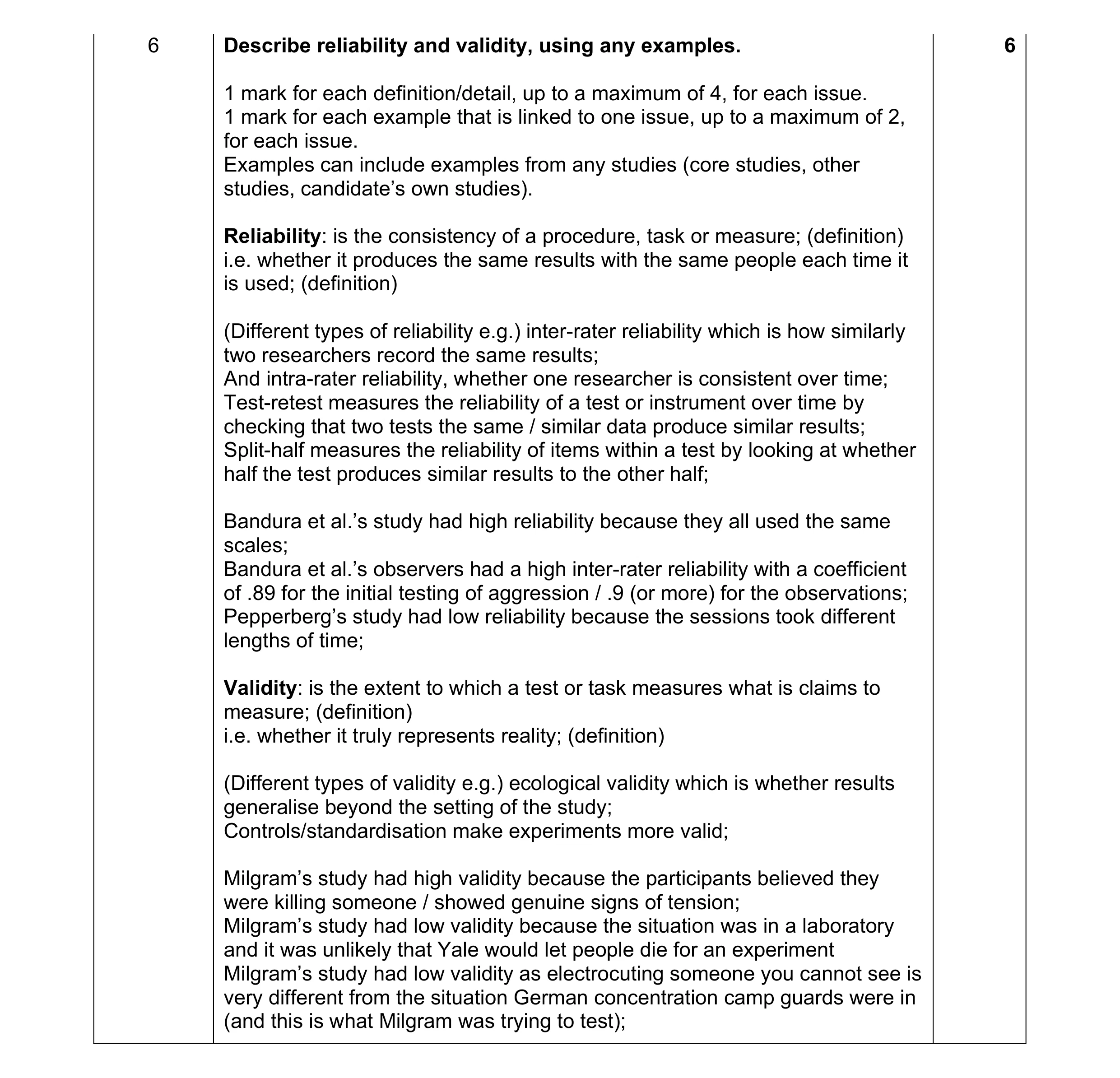 Mark scheme for question 234