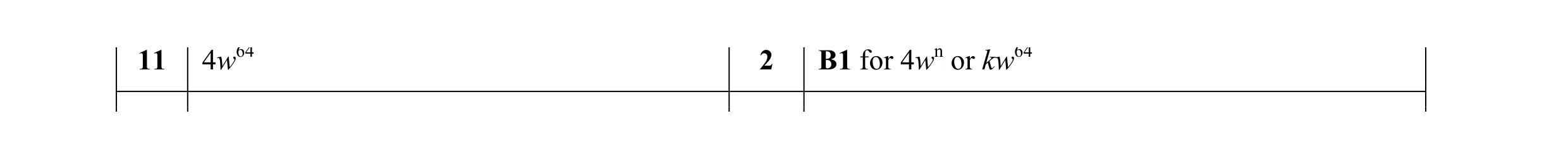 Mark scheme for question 12