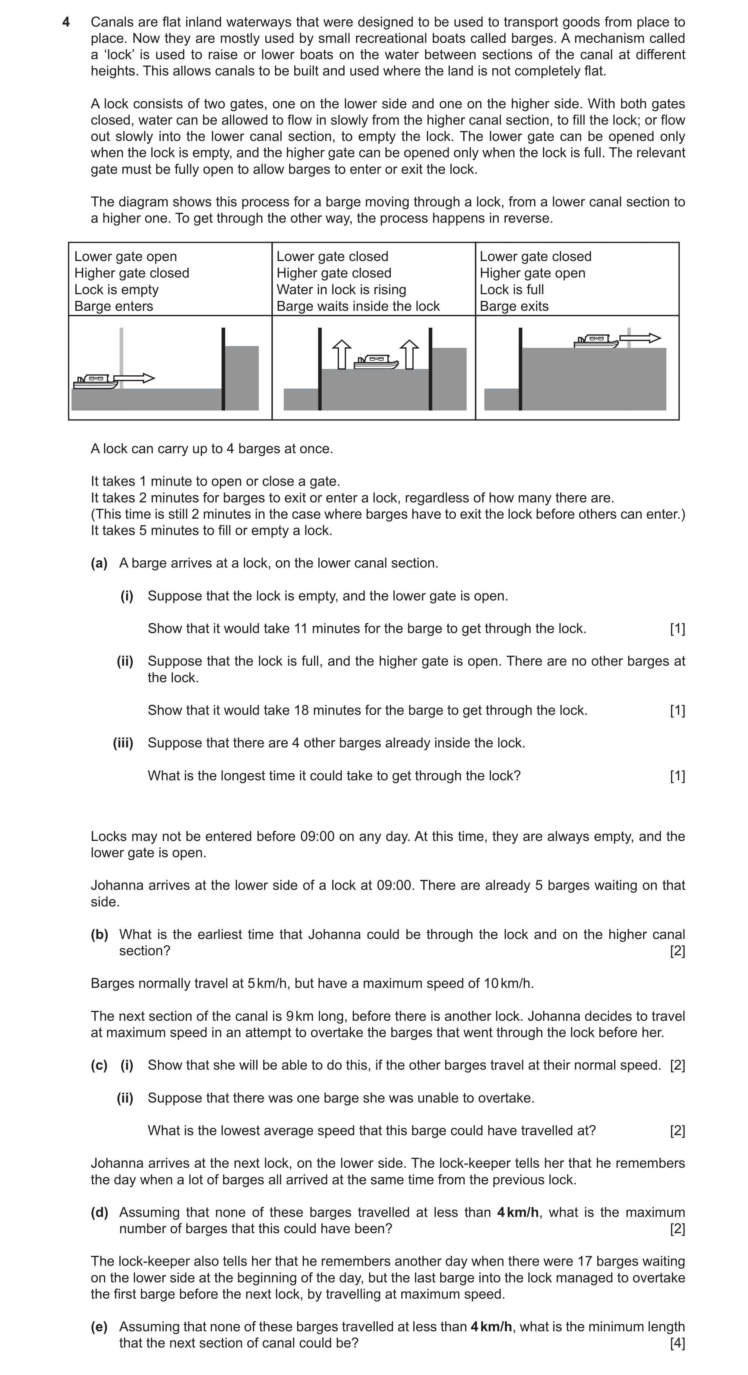 Question 145: Canals are flat inland waterways that were designed to be used to transport goods from place to place. Now they are mostly used by small re…