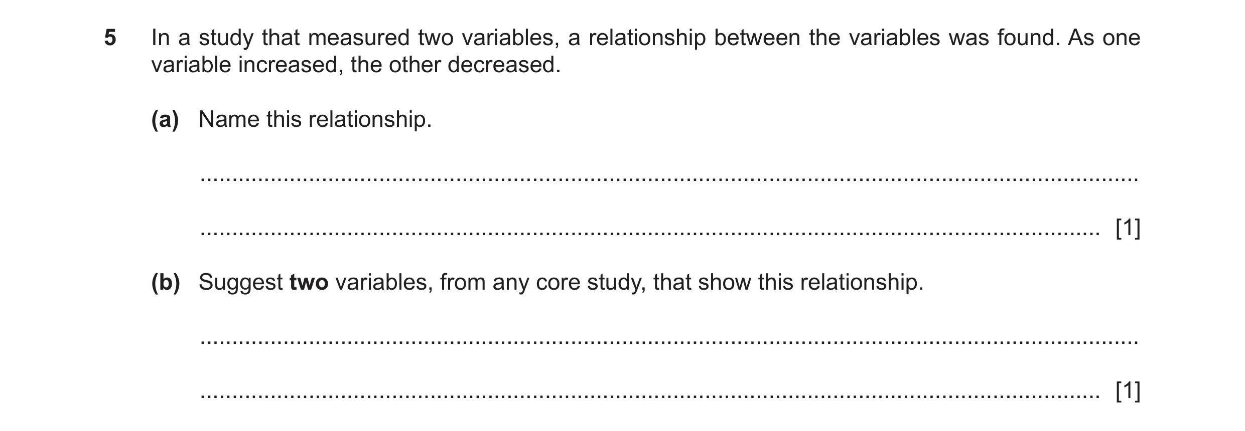 Question 363: In a study that measured two variables, a relationship between the variables was found. As one variable increased, the other decreased. (a)…
