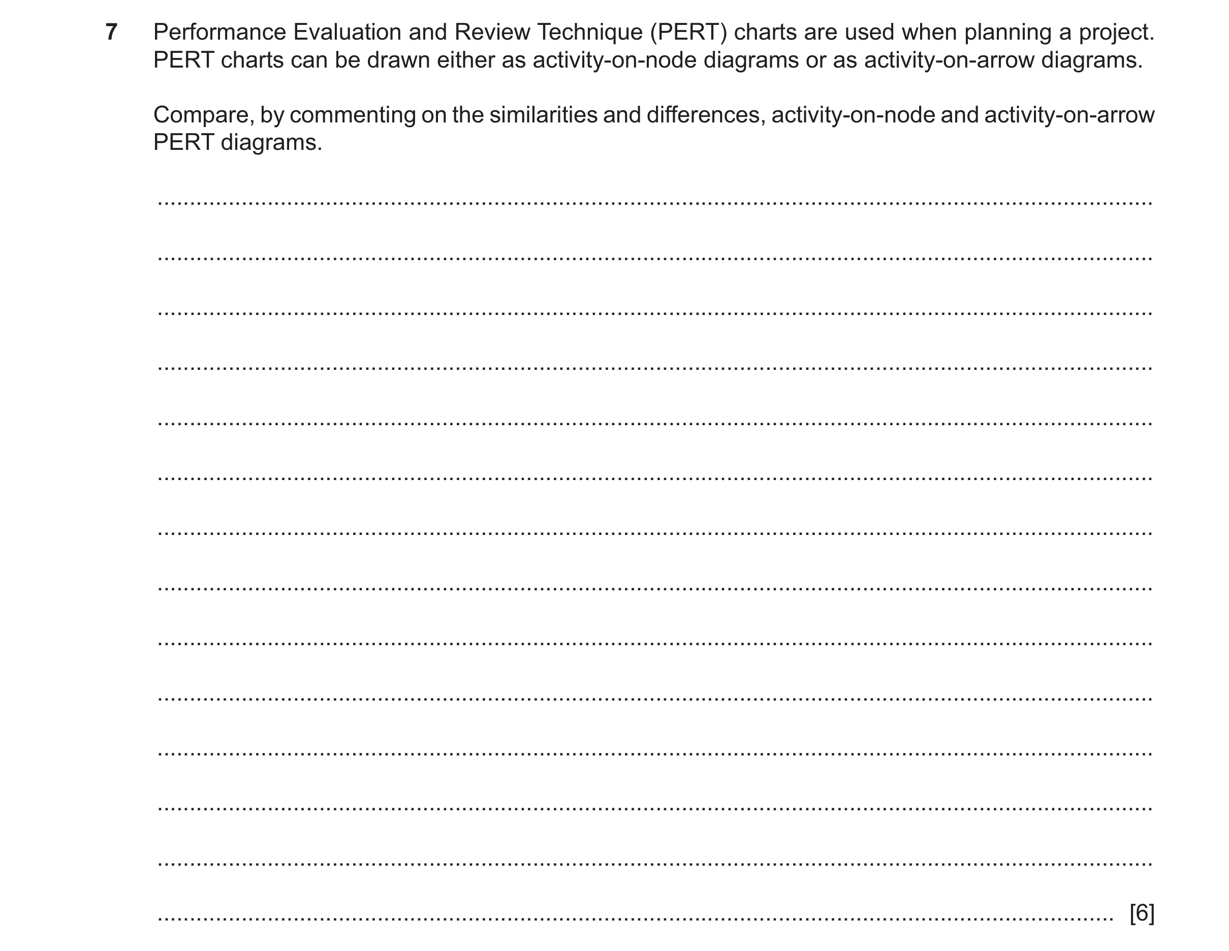 Question 23: Performance Evaluation and Review Technique (PERT) charts are used when planning a project. PERT charts can be drawn either as activity-on-…
