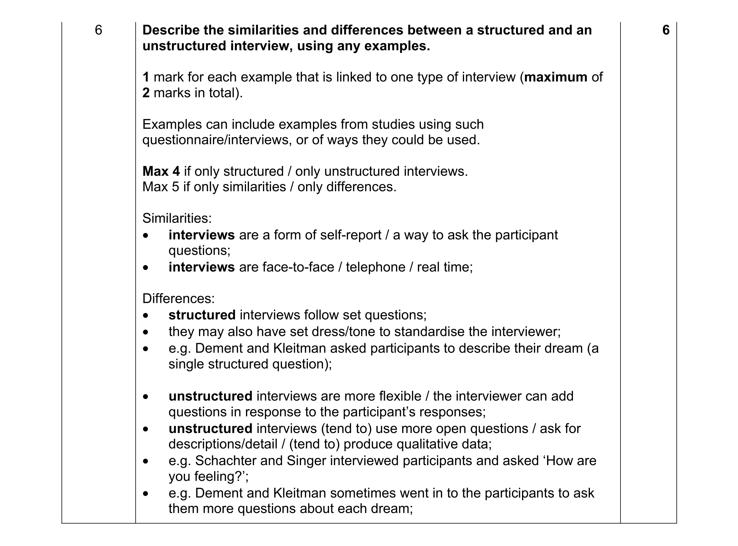 Mark scheme for question 177