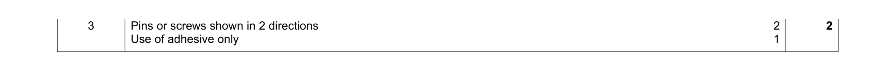 Mark scheme for question 42