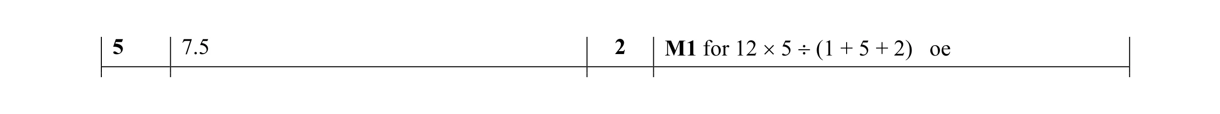 Mark scheme for question 34