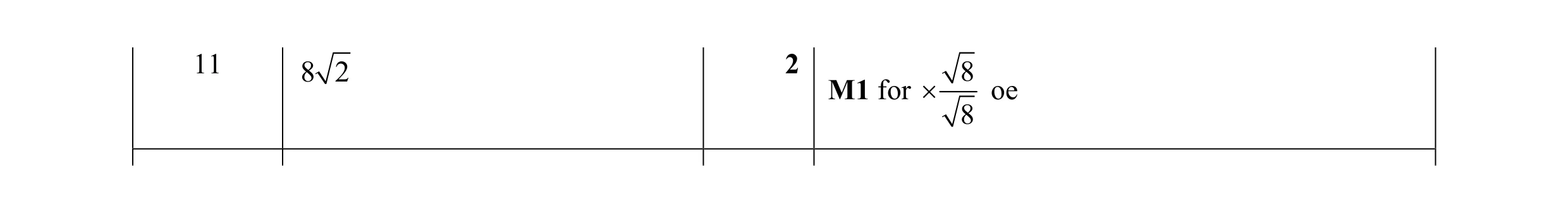 Mark scheme for question 6