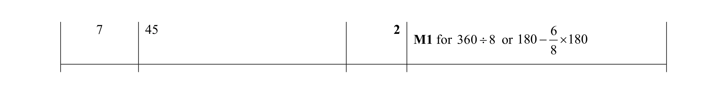 Mark scheme for question 6
