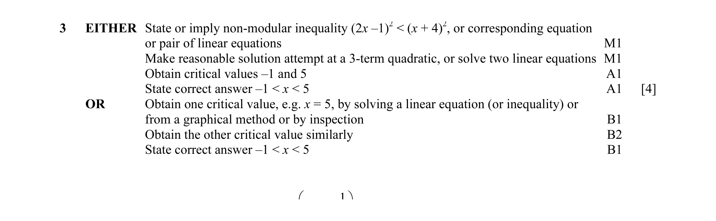 Mark scheme for question 6
