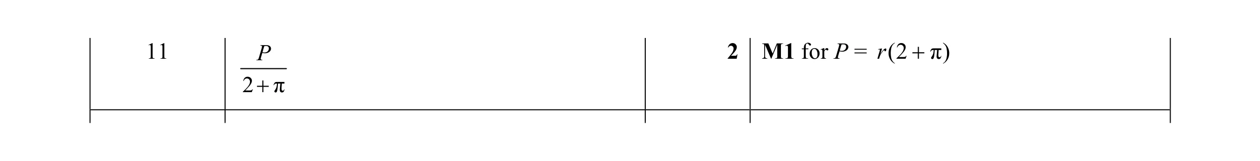 Mark scheme for question 119