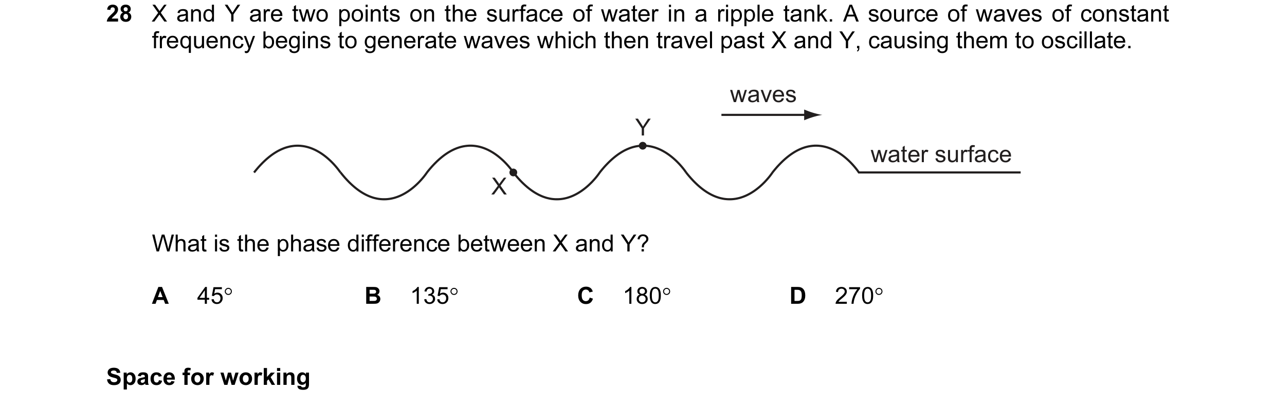 Question 33: X and Y are two points on the surface of water in a ripple tank. A source of waves of constant frequency begins to generate waves which the…
