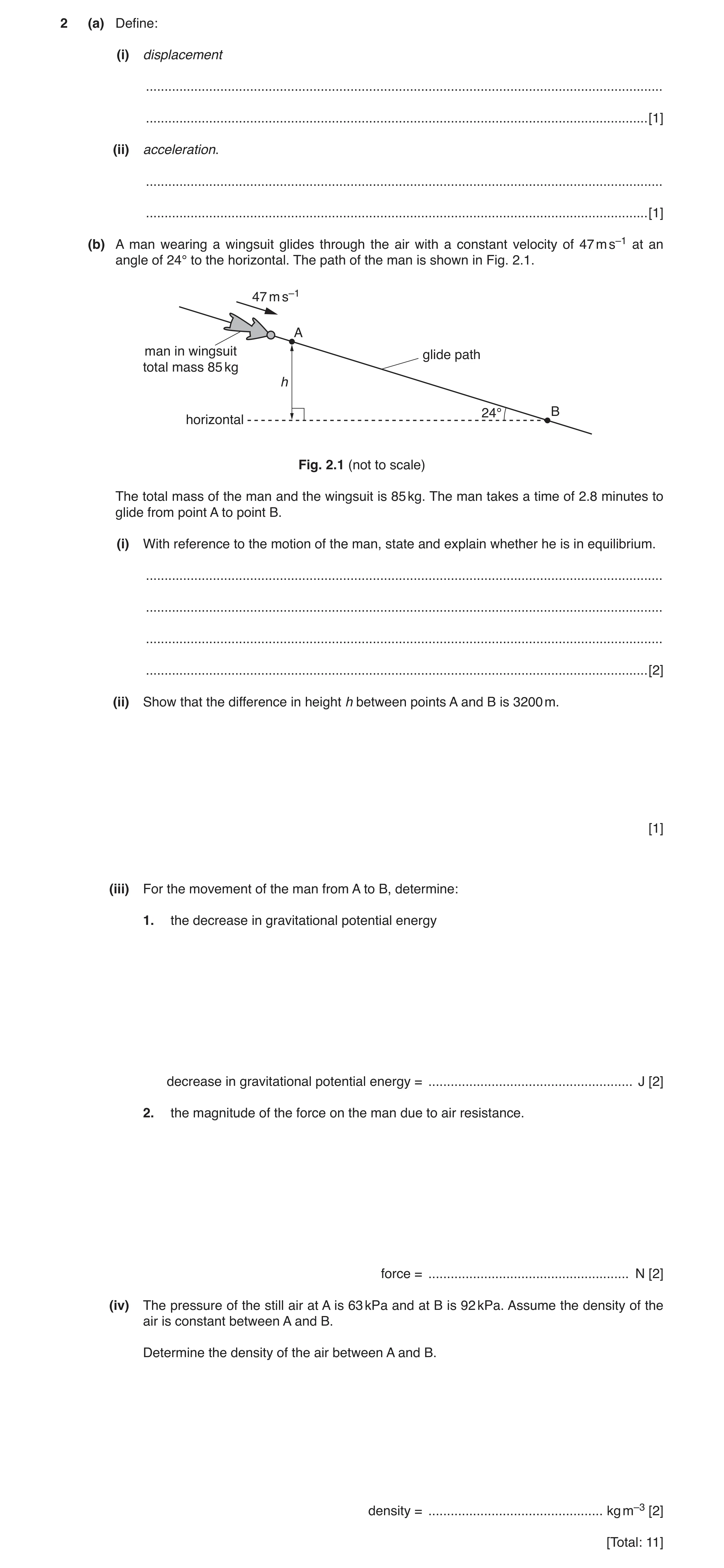Question 17: (a) Define: (i) displacement ..............................................................................................................…