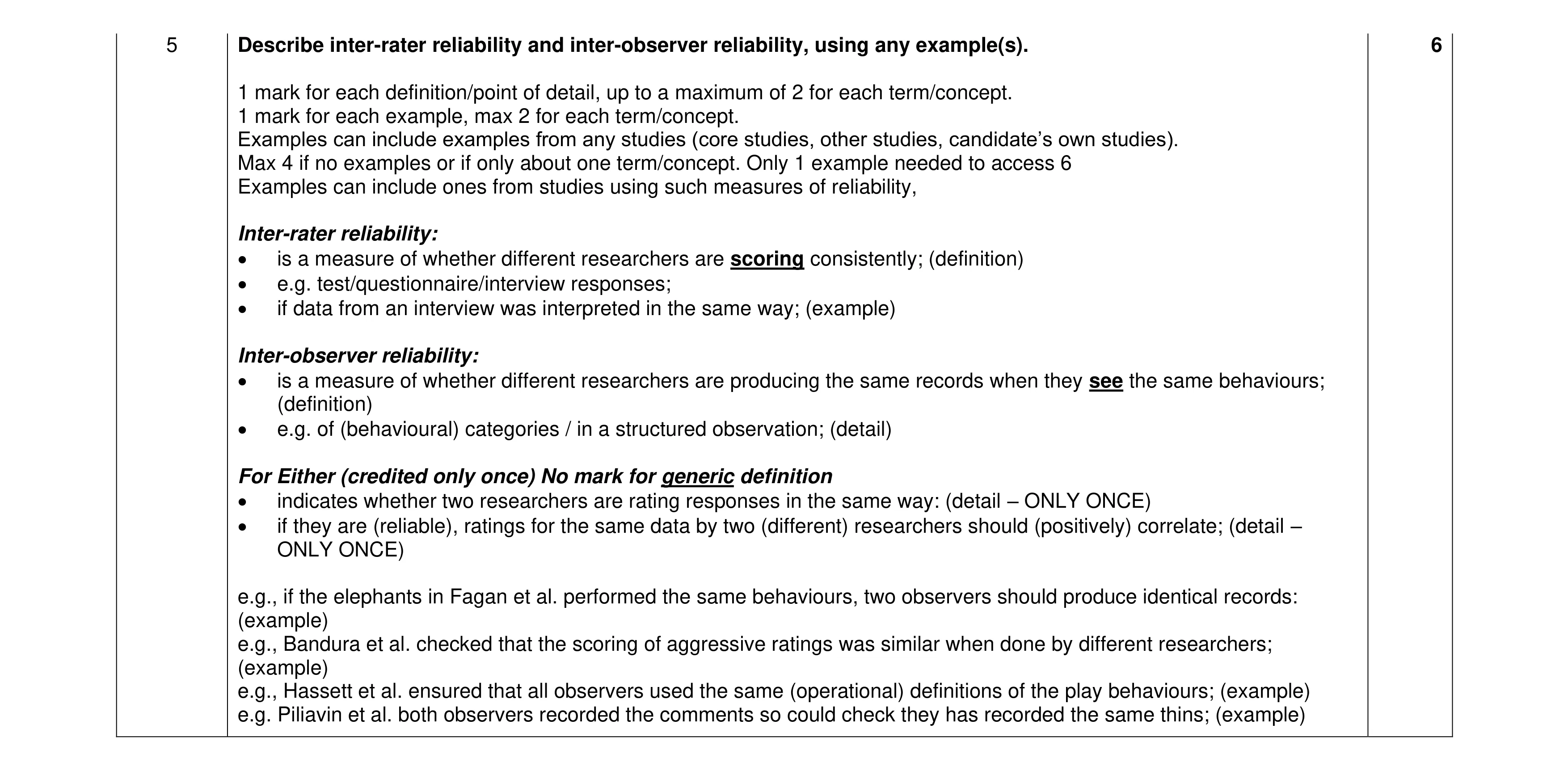 Mark scheme for question 417