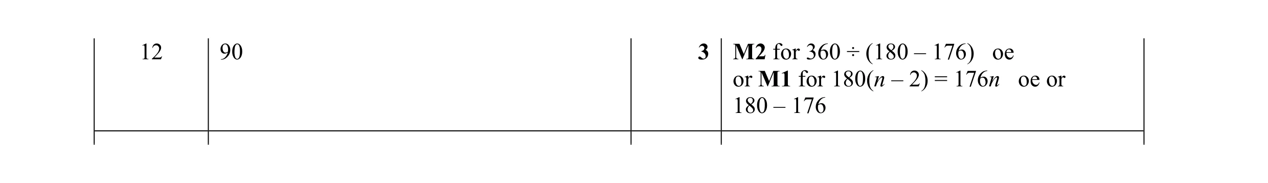 Mark scheme for question 7