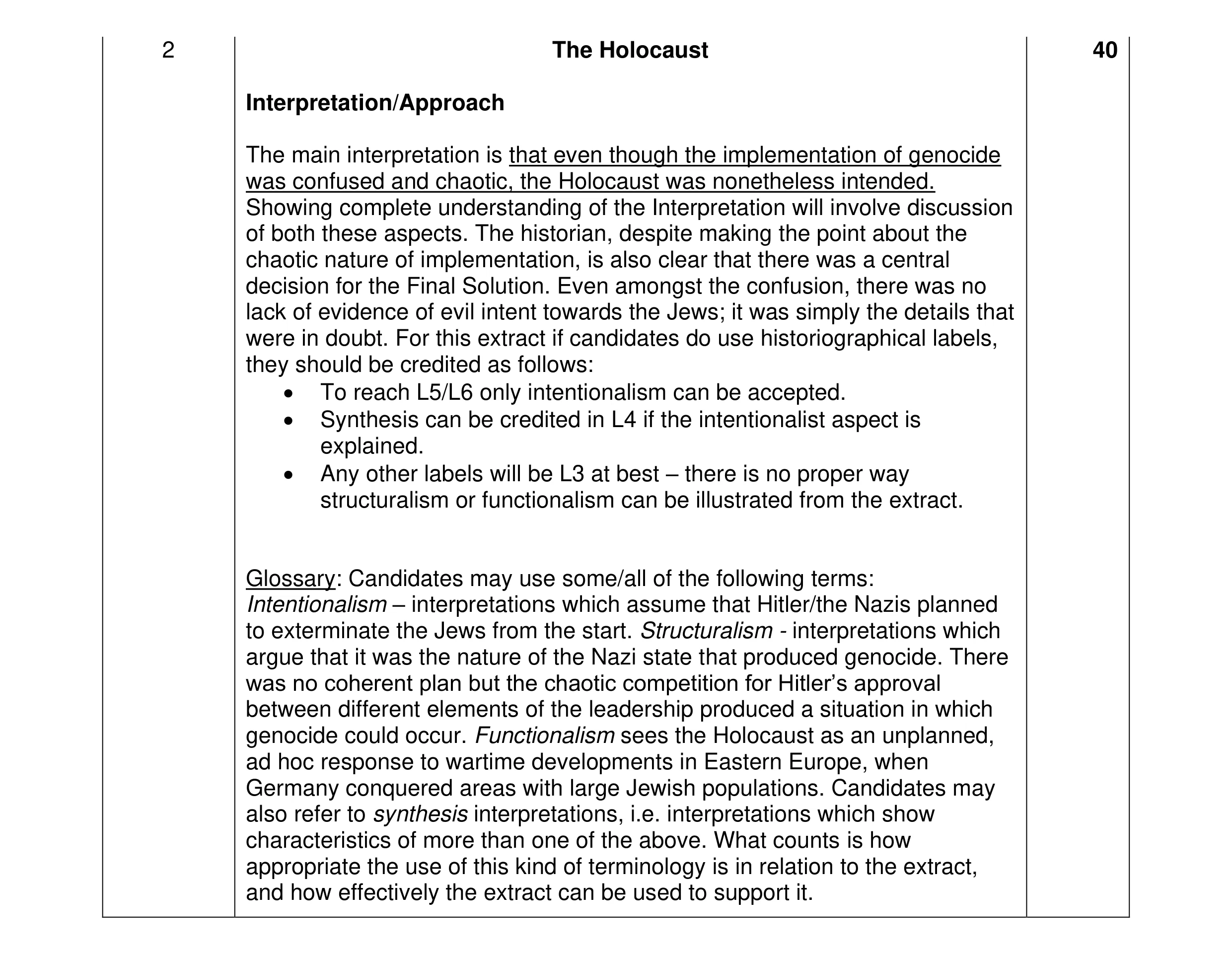 Mark scheme for question 24