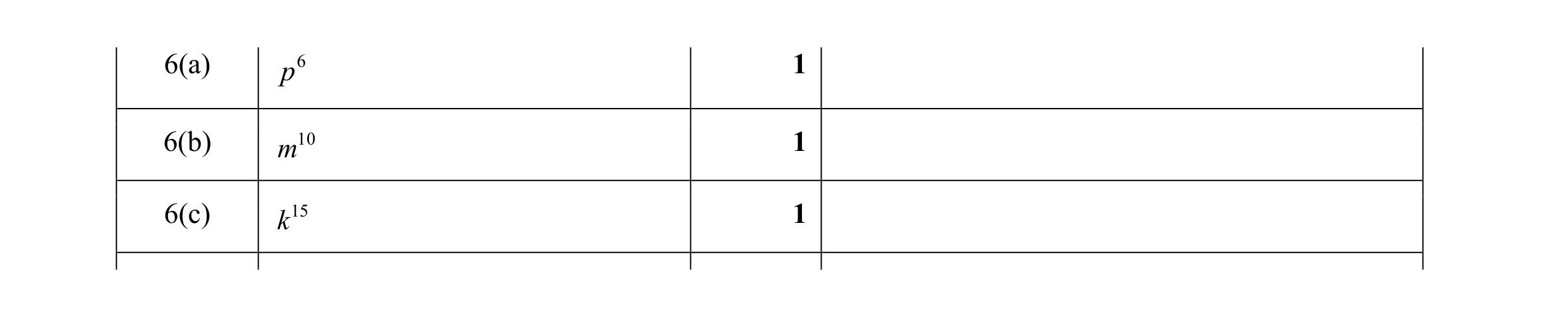 Mark scheme for question 34