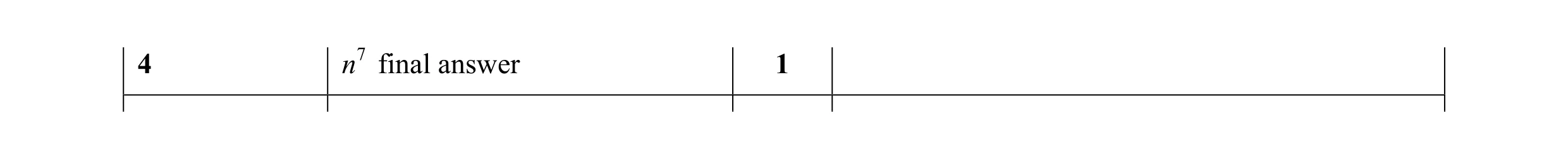 Mark scheme for question 24