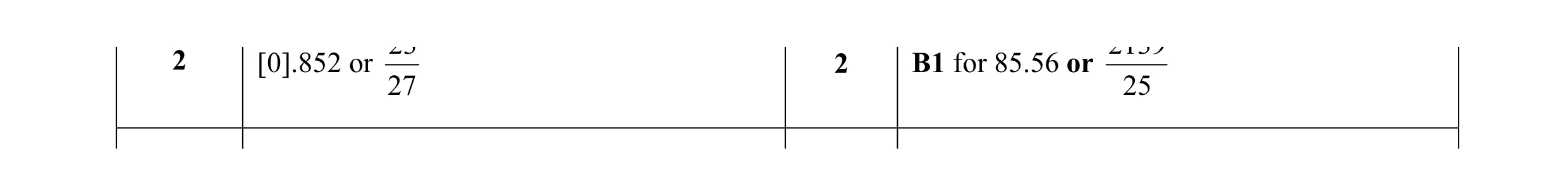 Mark scheme for question 6
