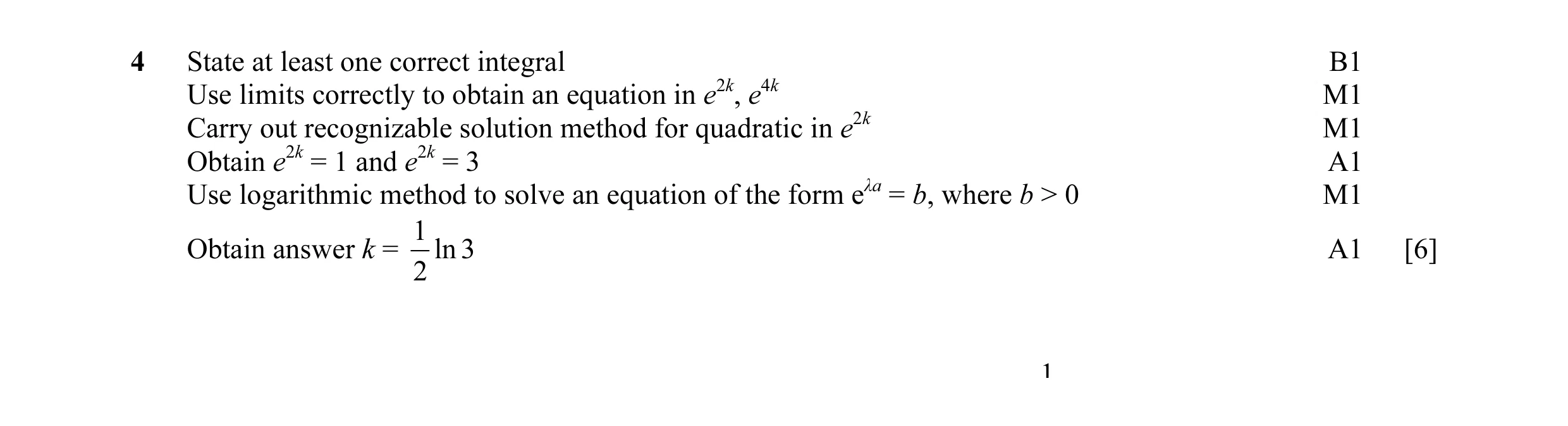 Mark scheme for question 2