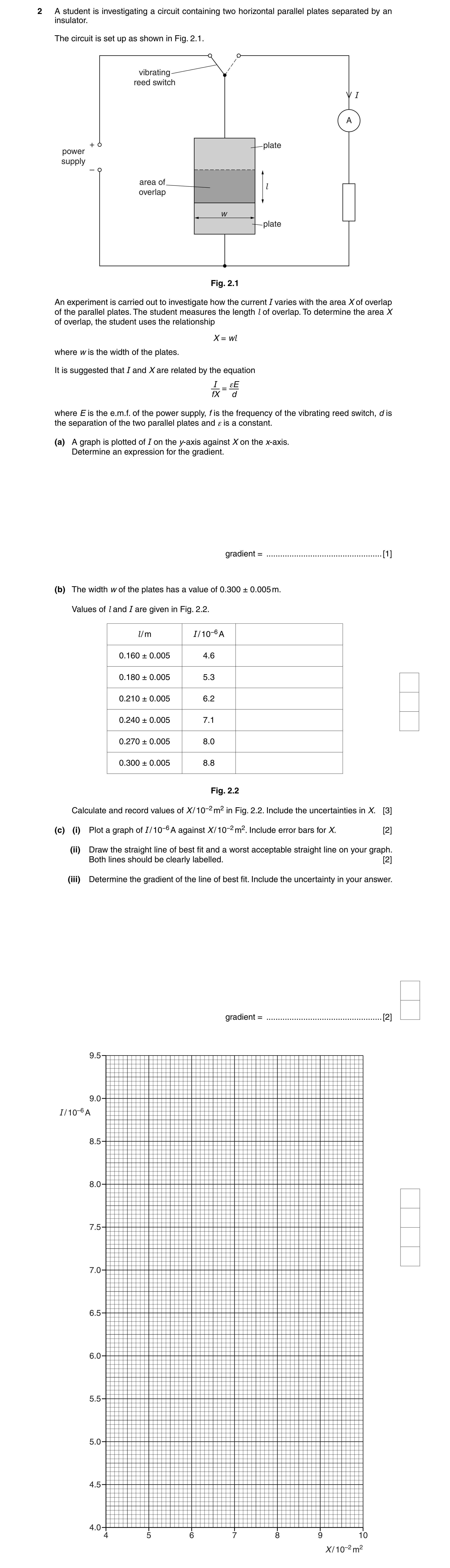 Question 6: A student is investigating a circuit containing two horizontal parallel plates separated by an insulator. The circuit is set up as shown in…