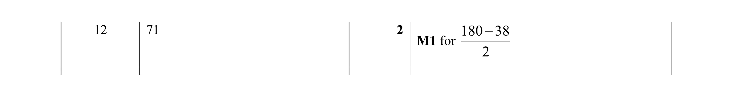 Mark scheme for question 116