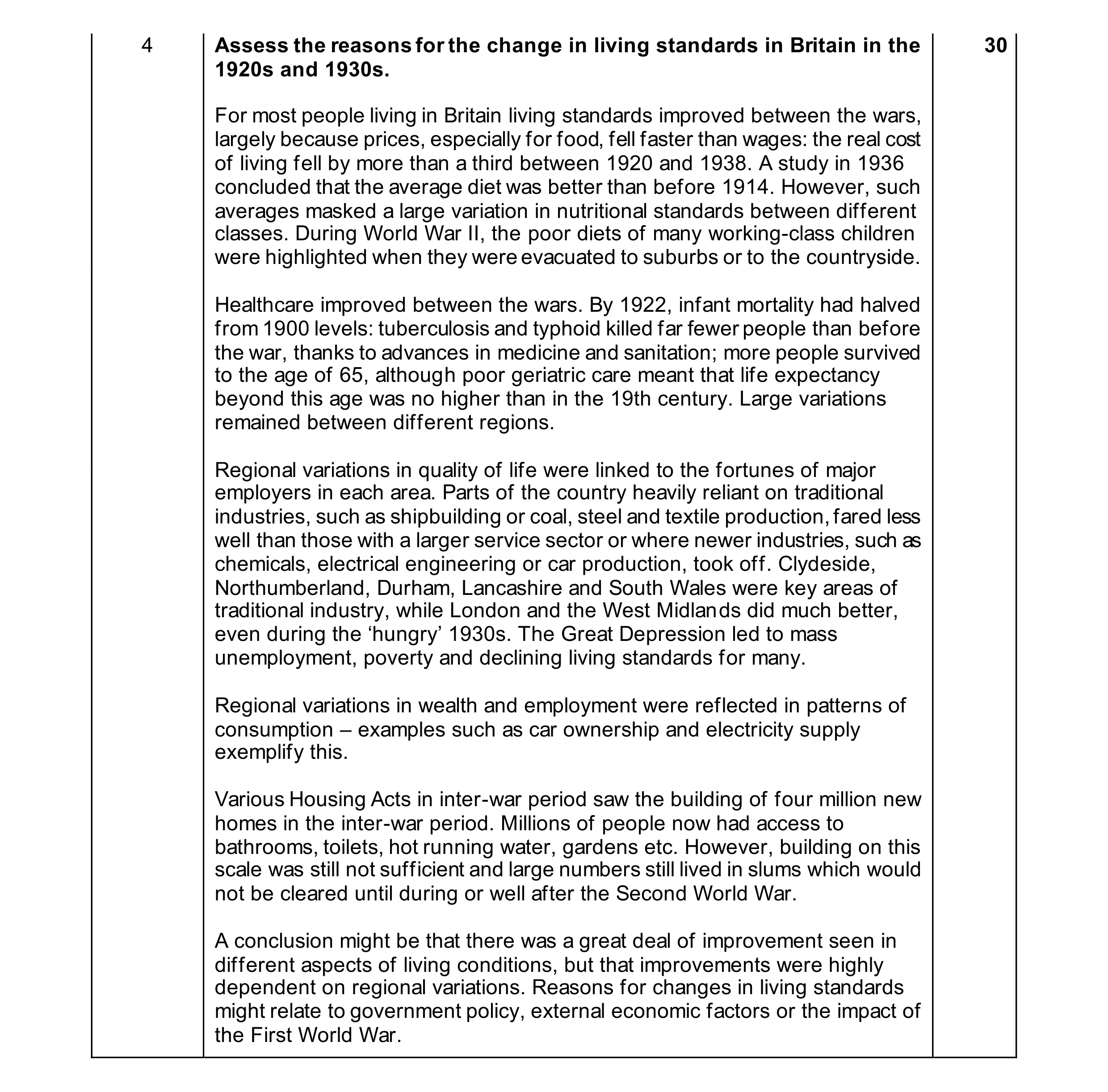 Mark scheme for question 24