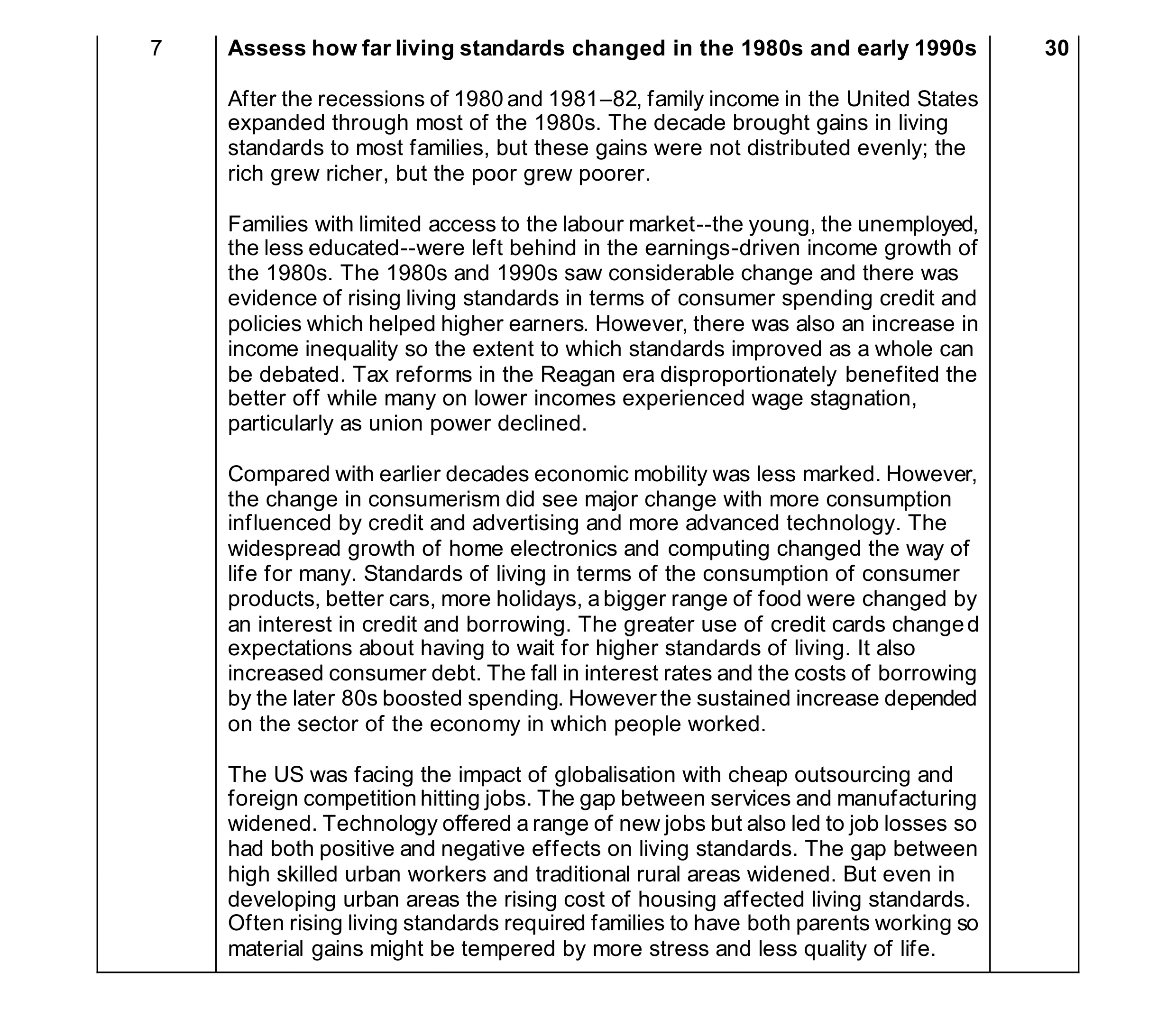 Mark scheme for question 25